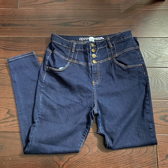 US15 Tiered High-Waist Skinny Jeans - Picture 1 of 3